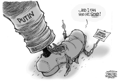 SOLE OF PUTIN BW by John Cole