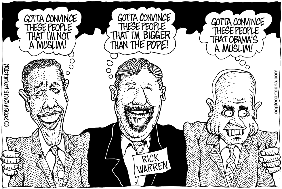 Obama McCain and Pastor Rick