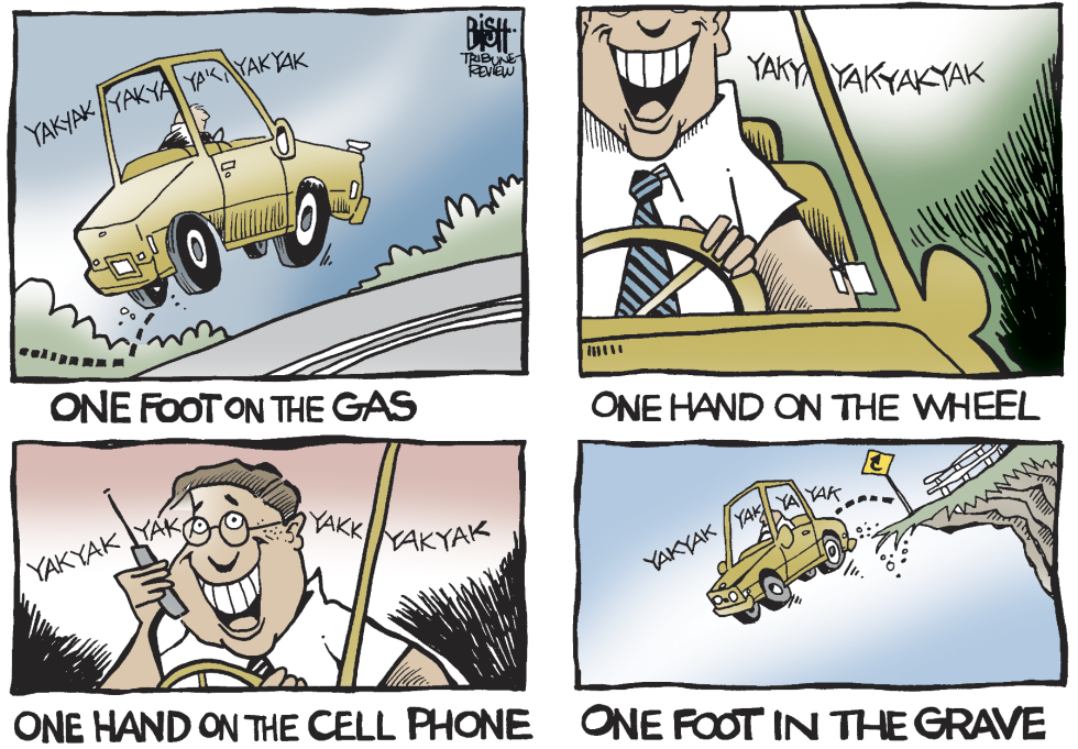 Cel phones and driving, color