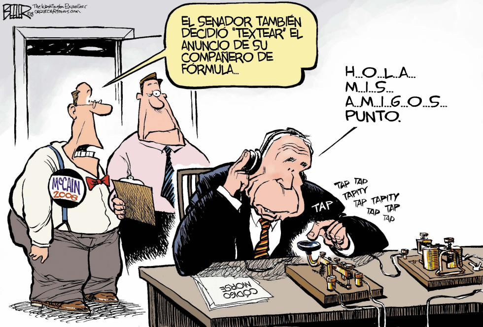 McCain textea su eleccion para VP / COLOR