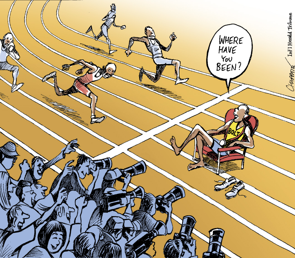  BOLT'S WORLD RECORDS by Patrick Chappatte