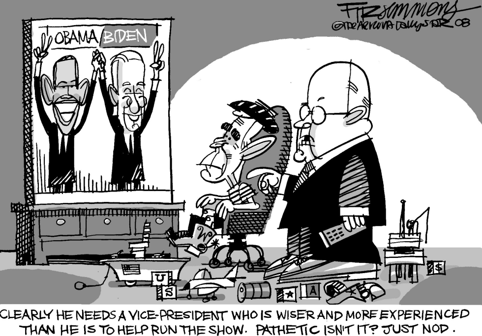  OBAMA PICKS BIDEN by David Fitzsimmons