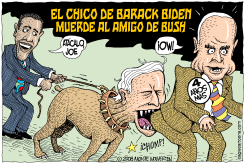 BIDEN MUERDE AL AMIGO DE BUSH /  by Monte Wolverton