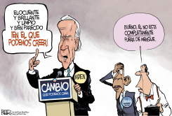 BIDEN SIGUE EL MENSAJE /  by Nate Beeler