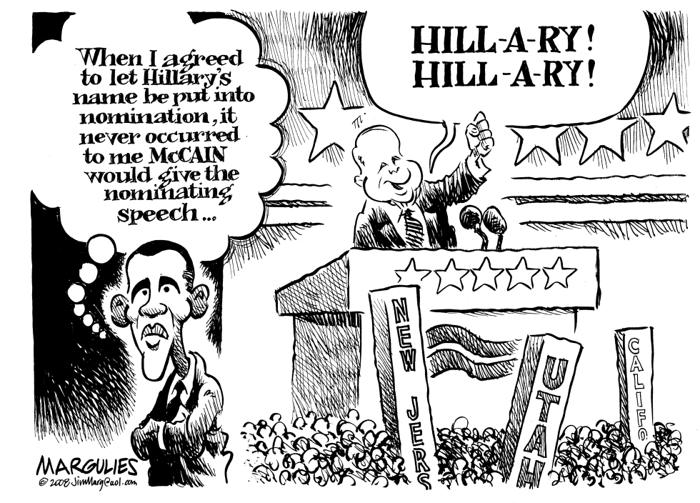 Hillarys name in nomination