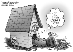 MCCAINS NEW DIGS BW by John Cole