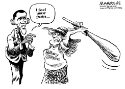 OBAMA AND HILLARY SUPPORTERS by Jimmy Margulies