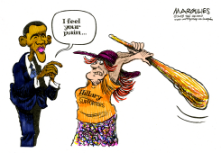 OBAMA AND HILLARY SUPPORTERS by Jimmy Margulies