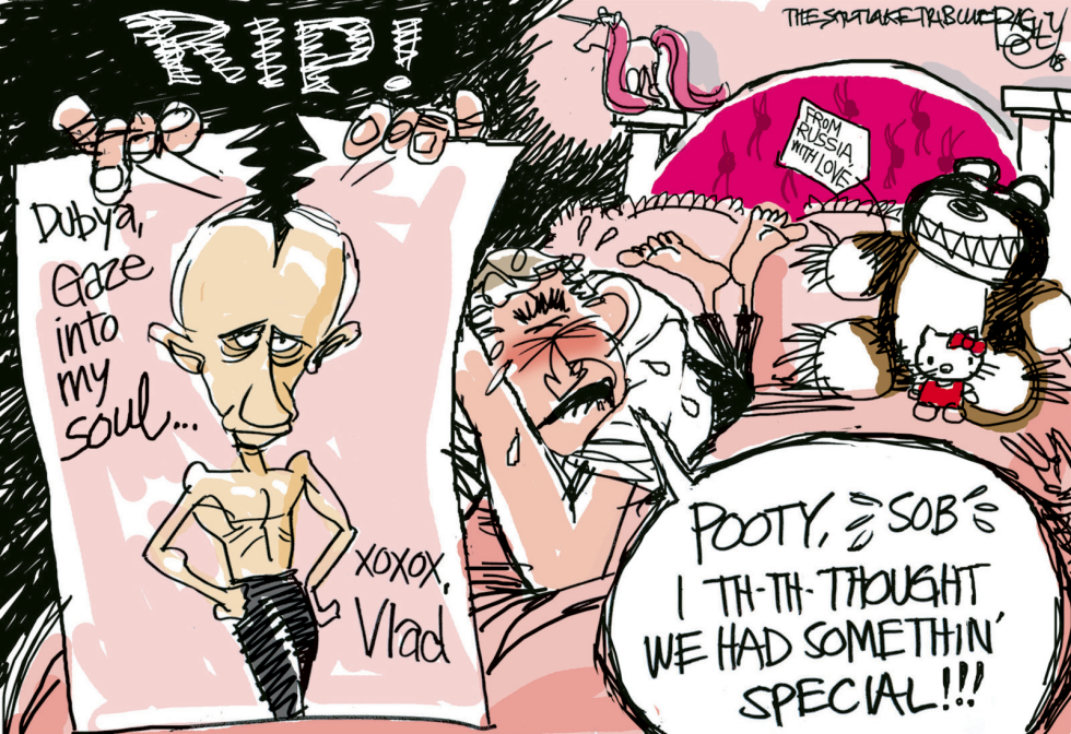  BUSH BROKEN HEARTED by Pat Bagley