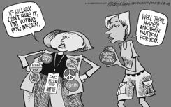 HILLARY DELEGATES by Mike Keefe