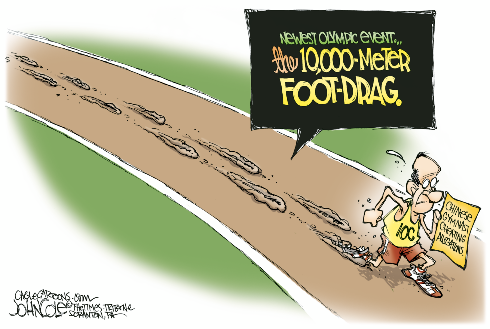 Olympic foot-dragging COLOR