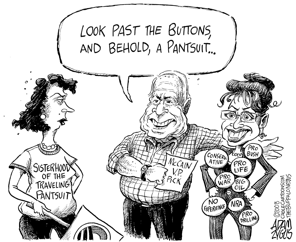  SARAH PALIN PANTSUIT by Adam Zyglis