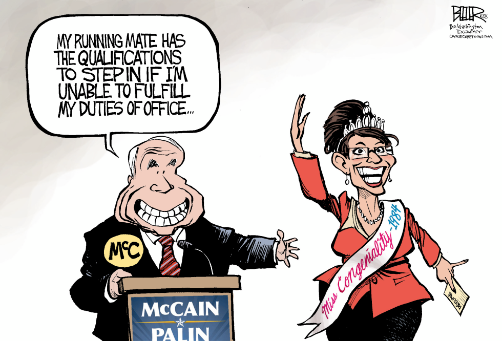  MCCAIN AND THE BEAUTY QUEEN by Nate Beeler