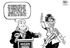 MCCAIN AND THE BEAUTY QUEEN by Nate Beeler