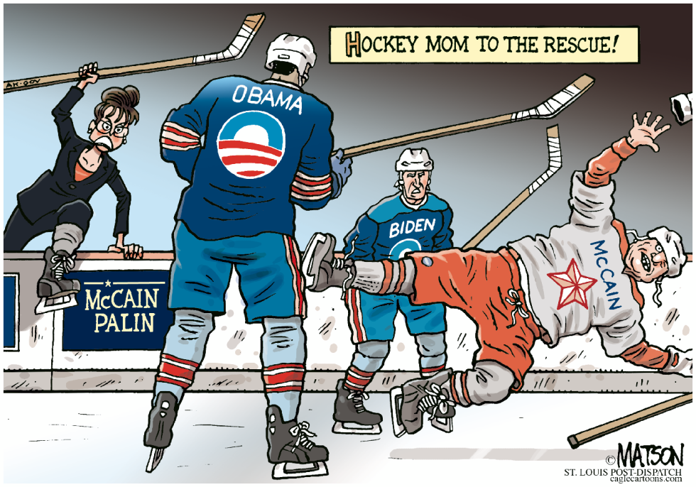 Hockey Mom Rescues McCain Campaign-COLOR
