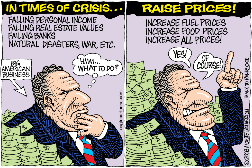 In Times of Crisis Raise Prices COLOR