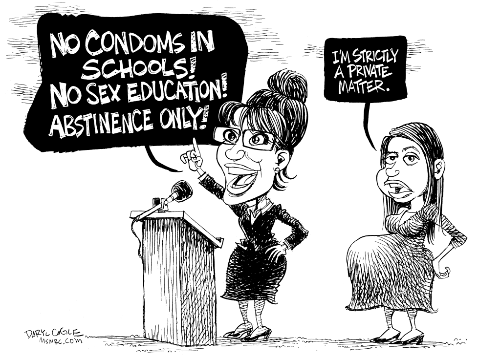  PALIN PREGNANT DAUGHTER  by Daryl Cagle