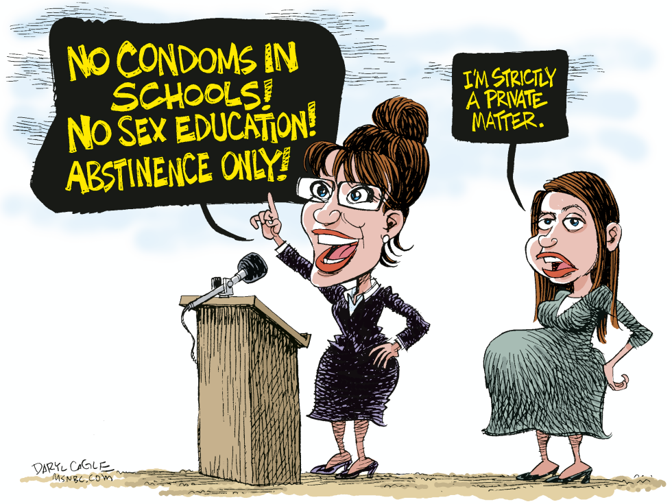  PALIN PREGNANT DAUGHTER by Daryl Cagle