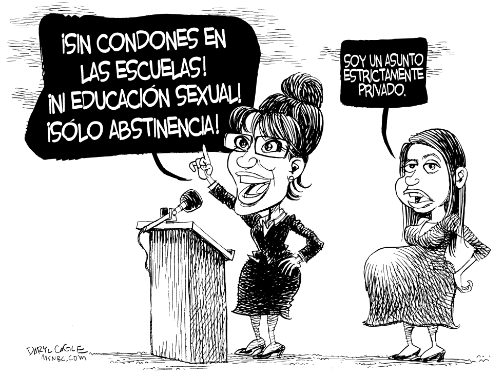  LA HIJA EMBARAZADA DE PALIN by Daryl Cagle