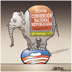 LA CONVENCION REPUBLICANA DESINFLA A OBAMA /  by R.J. Matson