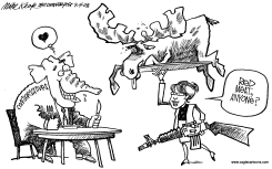 RED MEAT ANYONE by Mike Keefe