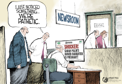 PATHETIC NEWS  by Cam Cardow