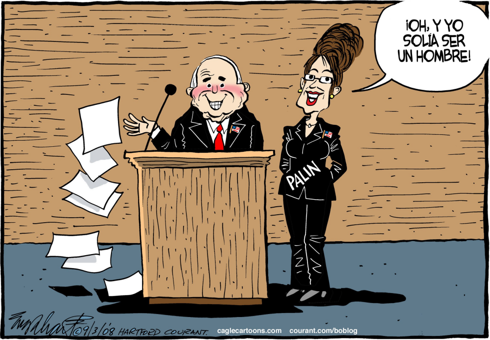  MCCAIN Y PALIN  by Bob Englehart