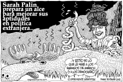 PALIN SE PREPARA PARA LA POLITICA EXTRANJERA by Monte Wolverton