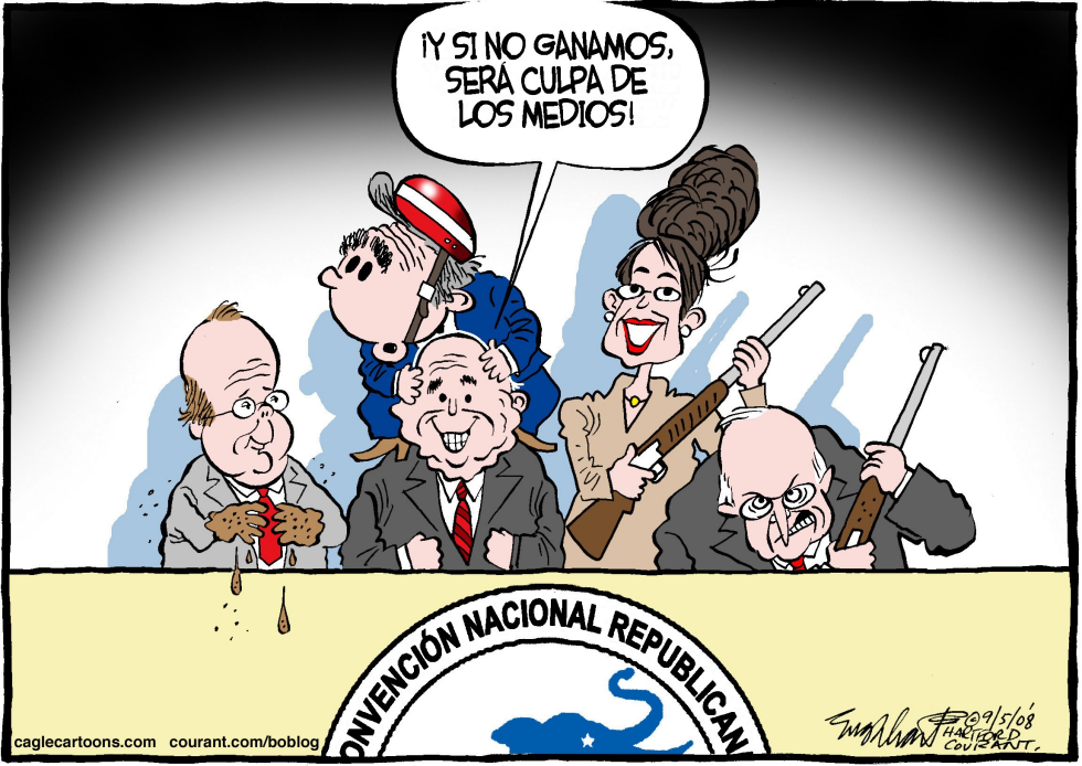  MCCAIN/BUSH EN 2008  by Bob Englehart