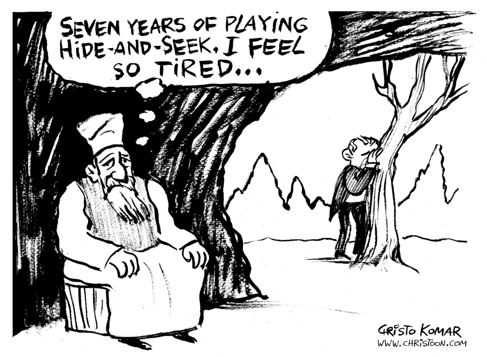 Osama exhausted - B&W