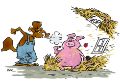 THE WOLF, THE PIG AND THE LIPSTICK   by Frederick Deligne