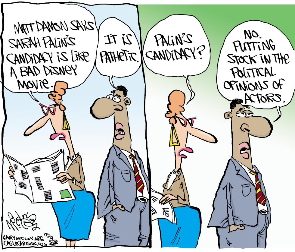 Damon Opines on Palin COLOR