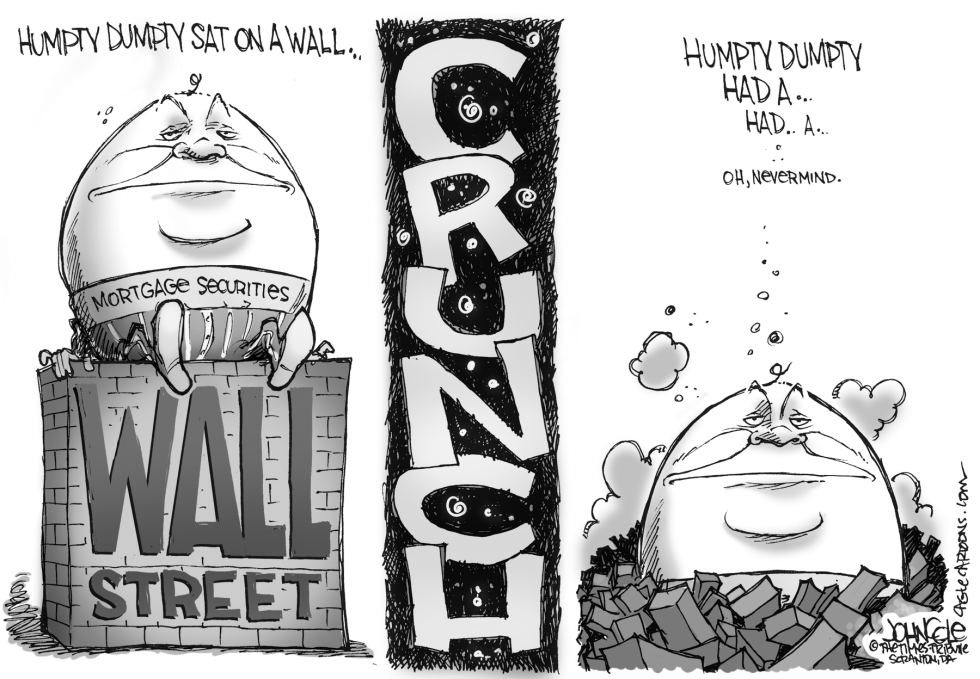 Humpty Dumpty on Wall Street BW