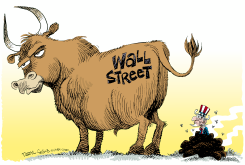 WALL STREET BULL YUCK by Daryl Cagle