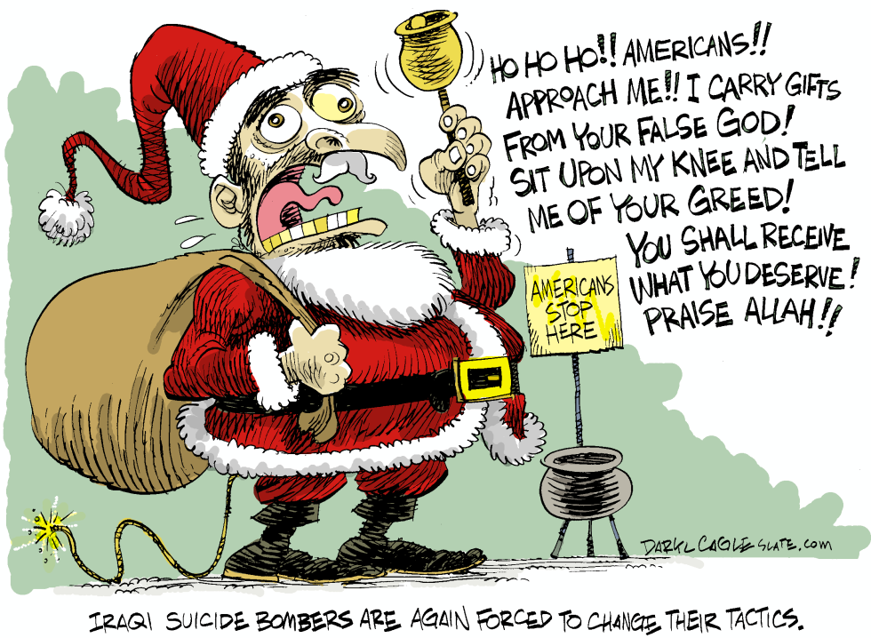  SANTA IN IRAQ  by Daryl Cagle