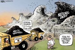DEBT DUMP  by Nate Beeler