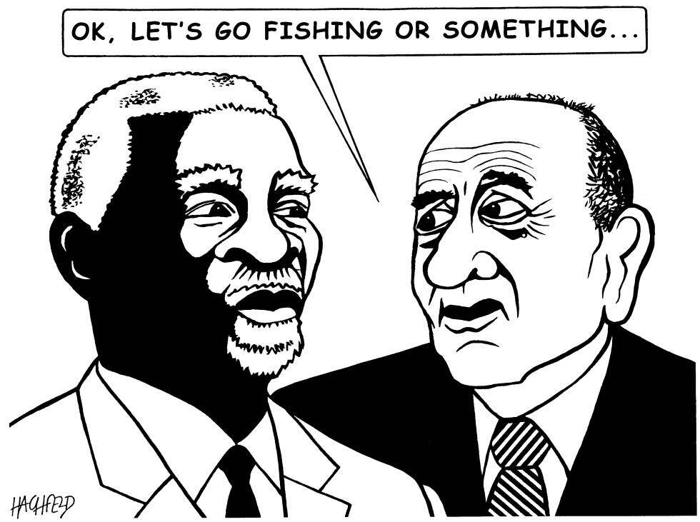  MBEKI WITH OLMERT by Rainer Hachfeld