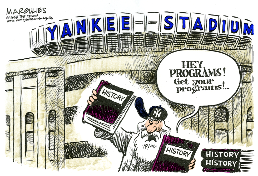 Yankee Stadium last game color