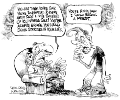 BECOME A PRIEST by Daryl Cagle