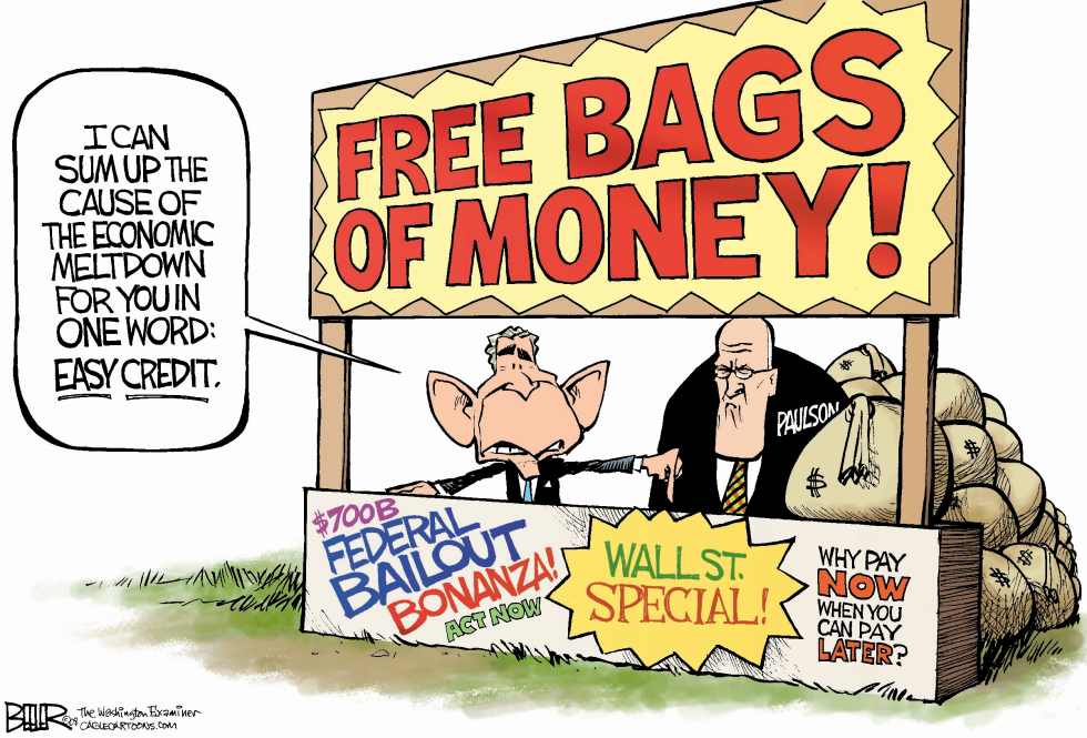  BAILOUT BONANZA by Nate Beeler