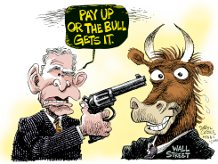 WALL ST BAILOUT PITCH by Daryl Cagle