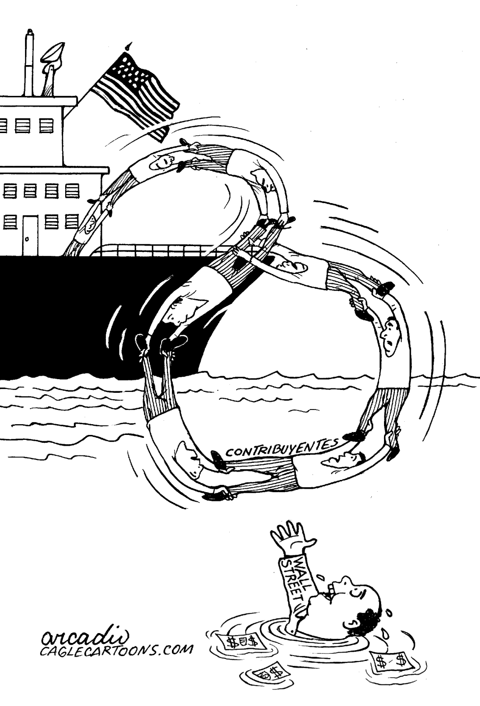  CONTRIBUYENTES COMO SALVAVIDAS by Arcadio Esquivel