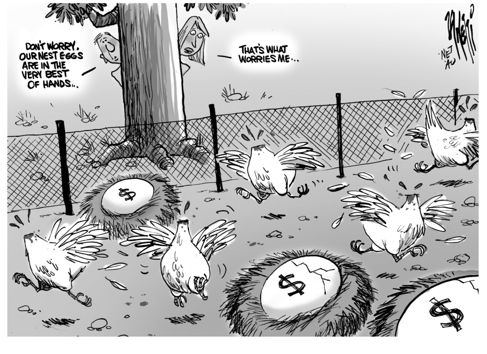 Stockmarket nest egss bw
