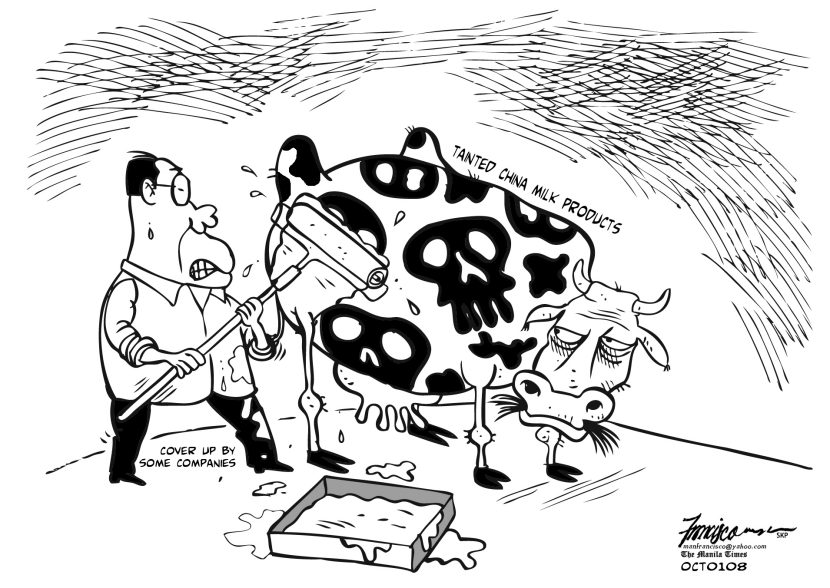 Tainted milk cover-up