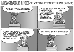 MEMORABLE LINES AT THE VP DEBATE by R.J. Matson