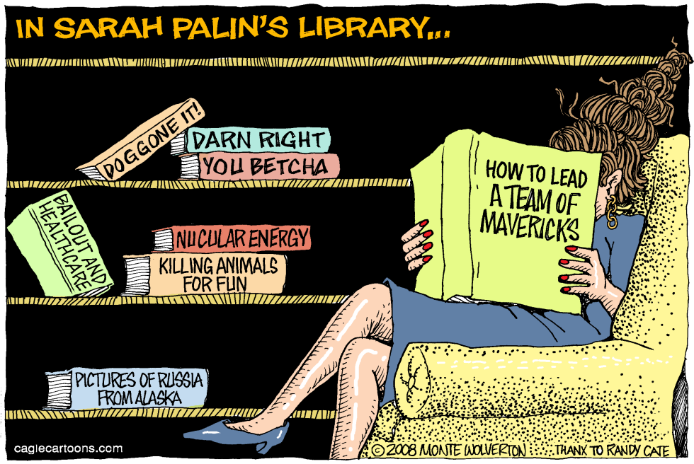 In Sarah Palins Library COLOR