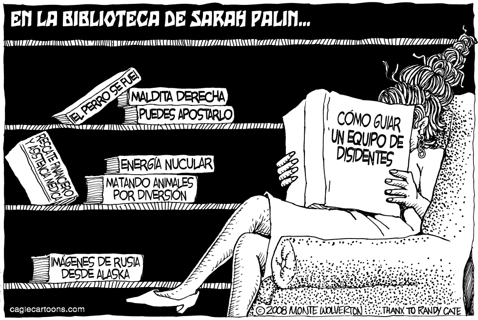 En la Biblioteca de Sarah Palin