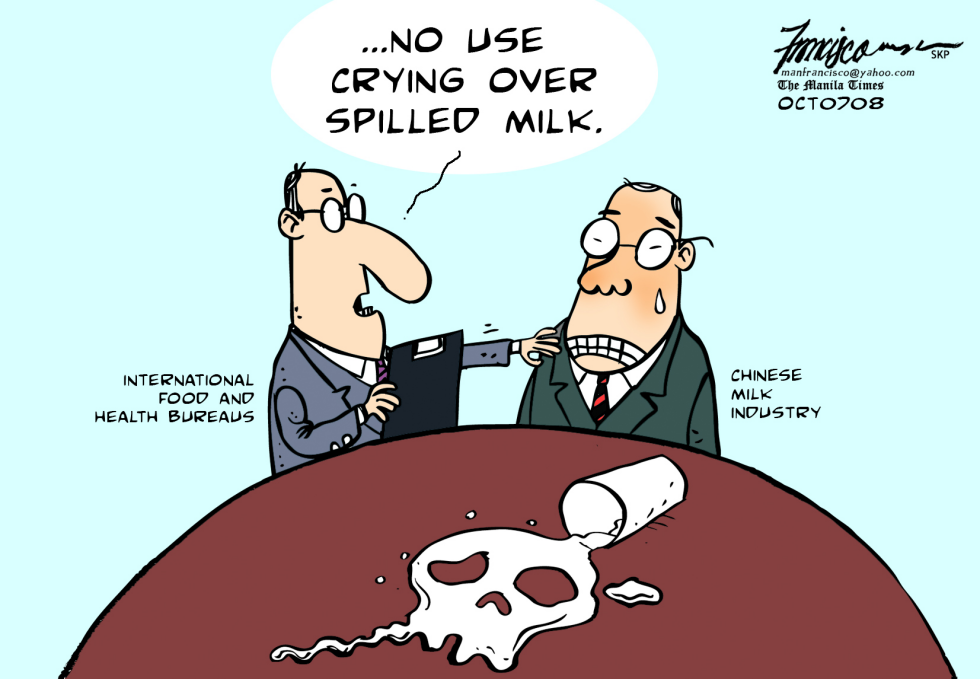  NO USE CRYING OVER SPILLED MILK by Manny Francisco