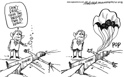 LET BAILOUT WORK  by Mike Keefe