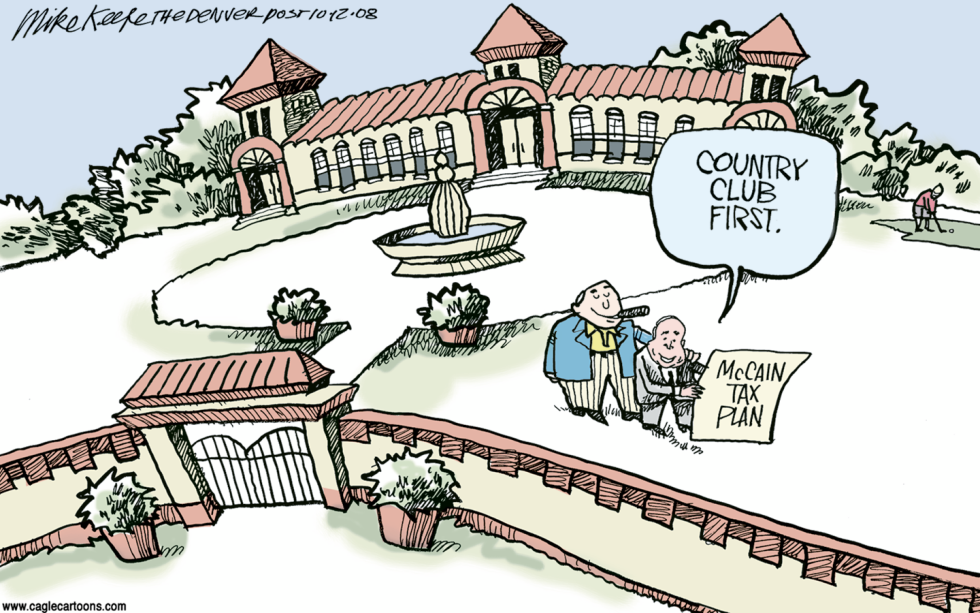  COUNTRY CLUB FIRST by Mike Keefe